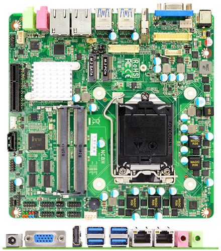 Jetway JNC8HV-IH310 (Intel Coffee Lake-S, 2x LAN, 12-24V DC-in)