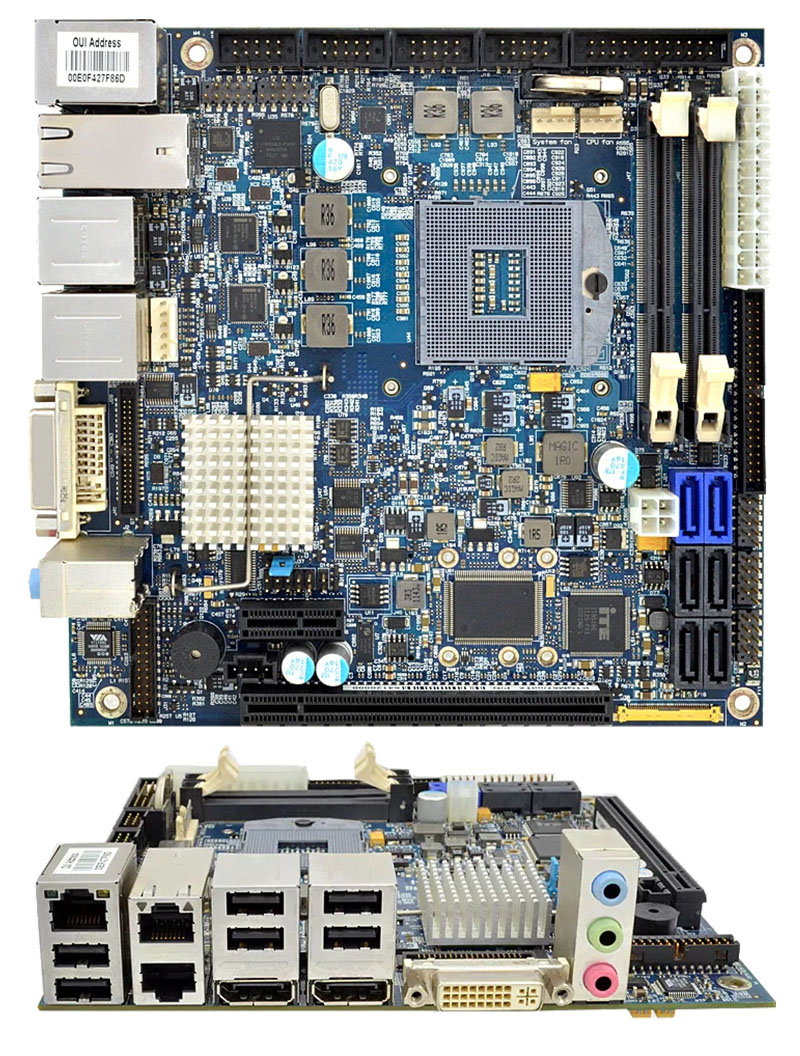Kontron KTQM67/mITX mainboard, 14x USB, 6x SATA <b>[SPECIAL ITEM]</b>